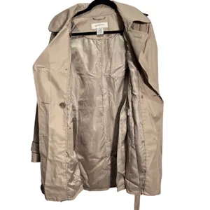 Jones New York Sport Trench Coat Removable Hood Beige Large NWT Fall Winter thumbnail 3