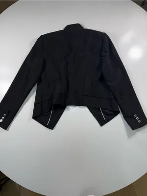 White House Black Market Black Draped Open-Front Blazer NWT thumbnail 6