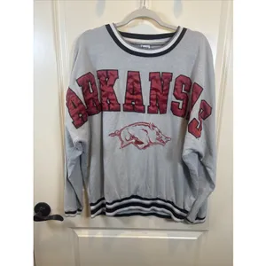PINK Victoria Secret 5th & Ocean Arkansas Razorbacks Sweatshirt Large Y2K Hogs thumbnail 2