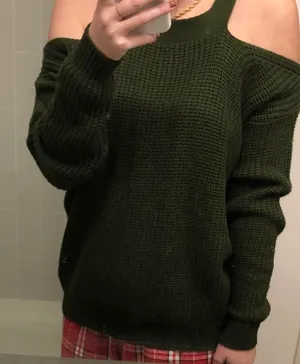 Boutique Green Off The Shoulder Sweater thumbnail 4