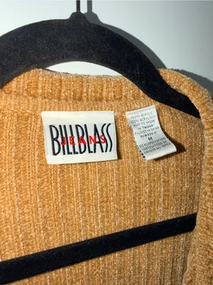 Bill Blass Jeans Camel Brown Ribbed Belted Cardigan thumbnail 4