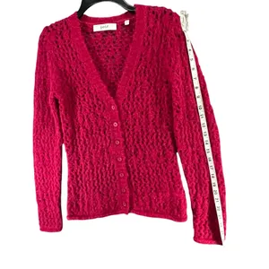 Joie Vara Alpaca Blend Cardigan Sweater Womens XS Pink Open Knit Feminine Cozy thumbnail 9