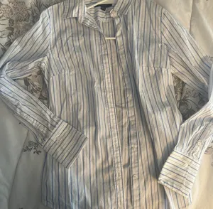Banana Republic Blue and White Striped Riley Shirt thumbnail 1