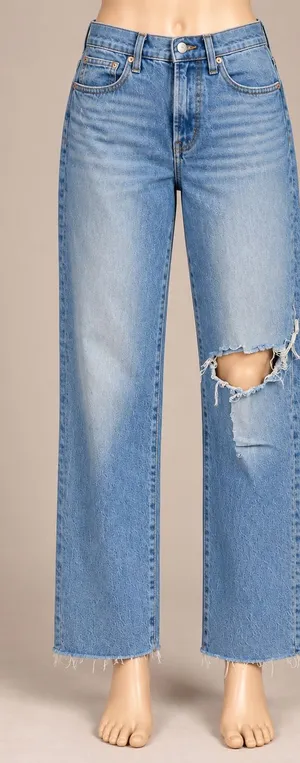 Madewell The Perfect Vintage Jean 24P Light Wash Distressed thumbnail 1