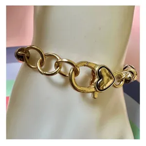 Three toned “R” initial charm bracelet Gold thumbnail 7