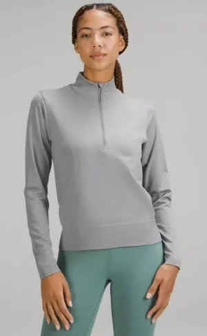 Lululemon Swiftly Relaxed Half Zip Gull Grey/White thumbnail 1