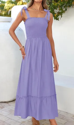 ZESICA Boho A Line Maxi Dress Amazon thumbnail 1