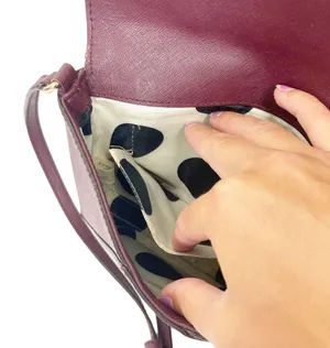 Kate Spade Maroon Leather Envelope Crossbody Bag thumbnail 5