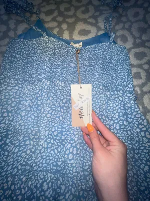 Light Blue Flowy Dress thumbnail 3