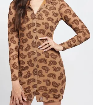 Motel- Avaya Dress Patterned Mini Dress thumbnail 1
