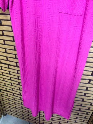 Entro Fuschia terry cloth midi dress/swim cover up size medium thumbnail 5