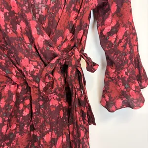 Free People Floral Long Sleeve Wrap Romper thumbnail 6