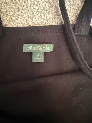 Wild Fable Black Ribbed Tank Top thumbnail 2