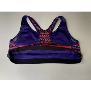 Nike Sports Bra Purple Pink‎ Aztec Print Low Impact Padded Athletic Top thumbnail 3