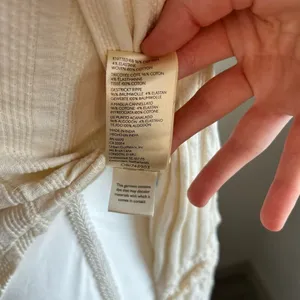 Free People Cottagecore Cream Ribbed Lacey Longsleeve Blouse Size Extra Small thumbnail 9