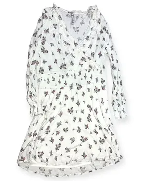 American Rag Juniors'' Floral Faux Wrap Dress Ivory Size Large thumbnail 2