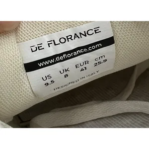 De Florance Cloudea Leather Sneakers Shoe Size 9.5 Cream Black Italy thumbnail 7