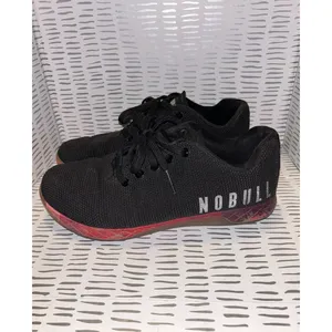 NOBULL Outwork Trainer Black Red Gum SuperFabric Women's‎ Cross Fit Shoes 10.5 thumbnail 2