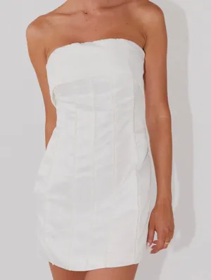 White Pearl Tube Dress thumbnail 2