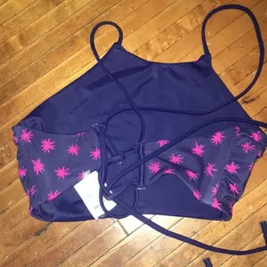 Lands End M paint splatter halter style bikini thumbnail 3