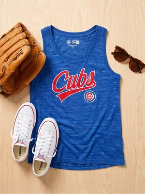 Chicago Cubs New Era Women's Space-Dye Active Tank Top- Royal thumbnail 2