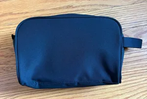 Prada Luna Rossa Makeup Pouch Bag Black Cosmetic Travel Compartment thumbnail 5