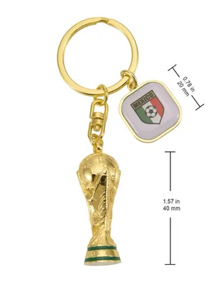 2026 FIFA World Cup 3D Trophy Keychain with Mexico Country Flag NWT thumbnail 2