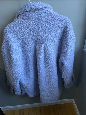 Urban Outfitters Lavender Sherpa Button-Front Jacket Size S thumbnail 8