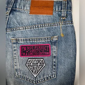 90s midi short Denim Distressed Shorts with Embroidered Patches thumbnail 7
