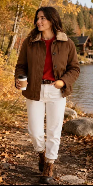 J. Crew Utility Jacket with Split zipper Sherpa hood thumbnail 1