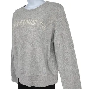 Rebecca Minkoff Sweatshirt Womens Feminista Graphic Gray L Pullover Fleece‎ thumbnail 2