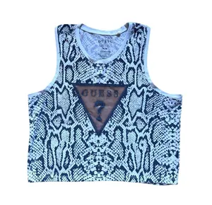 Guess Leopard Print Snake Print Monochrome Crop Top Size Medium thumbnail 1