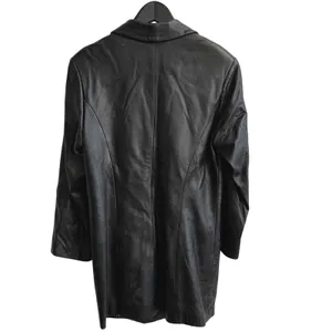 Leather Factory Firenze Italy Womens Black Leather Blazer Jacket Coat Sz 38 US 4 thumbnail 3