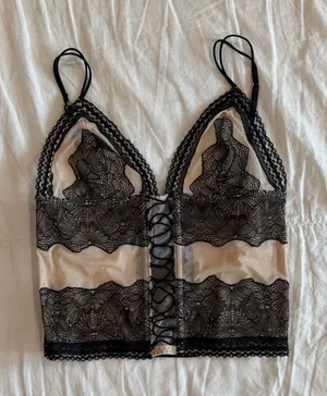Victoria's Secret Sheer Lace Corset Tank thumbnail 1