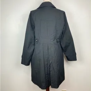 Jones New York Double Breasted Raincoat Trench Coat in Black thumbnail 2