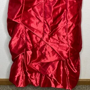 Vintage Strapless Formal Dress‎ Red Size L thumbnail 2