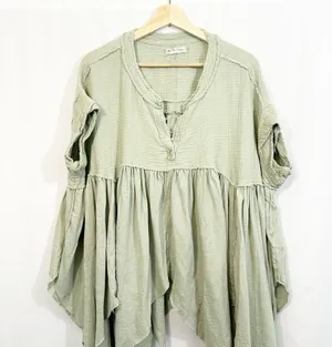Free People Sugar Rush Babydoll Asymmetrical Hem Short Sleeve Top thumbnail 5