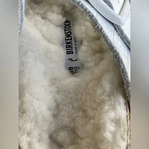 Birkenstock White Shearling-Lined Slide Sandals thumbnail 14