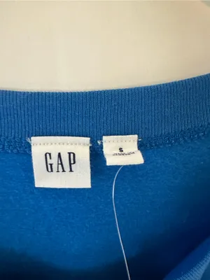 Gap Blue Pink Logo Long Sleeve Pullover Crewneck Sweatshirt Women’s Small NWT thumbnail 3
