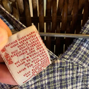 Vintage Checked 100% Cotton Shorts Overalls Size 18W/20W thumbnail 3