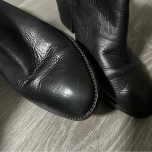 Dolce Vita DV Black‎ Leather Side Zip Block Heeled Booties Size 9 thumbnail 14