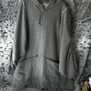 1057 free People Movement Close Call Gray Oversized Hoodie Small new thumbnail 3
