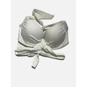 Victoria's Secret Bikini Top Womens 34C White Wrap Push Up Halter Swim Beachwear thumbnail 3