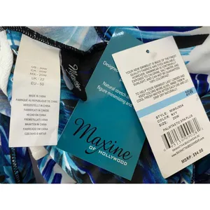 Maxine of Hollywood Palmtastic Wide Strap Sarong One Piece Swim Plus Size 20W thumbnail 6