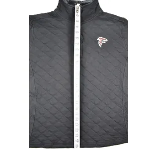 Atlanta Falcons 24 Reserve Quilted Snap Mock Neck Pullover Sweatshirt Black XL thumbnail 7