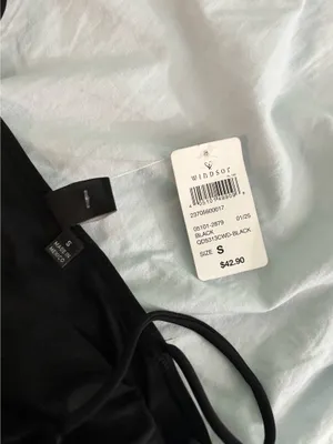 Windsor Black Formal Dress Slit with Strap thumbnail 4