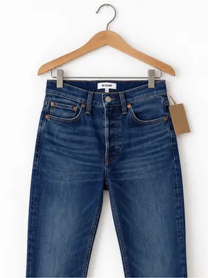 NWT Revolve x RE/DONE High Rise Button Front Ankle Crop Jeans thumbnail 10