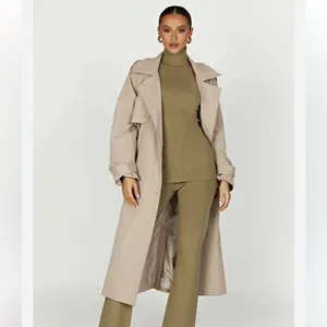 Meshki Andreas Oversized Trench Coat in Beige Tan Size XL *No Belt* thumbnail 2