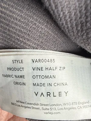 Varley Vine Half-Zip Grey Pullover‎ Sz L thumbnail 9