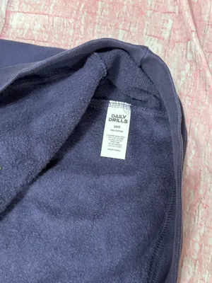 Daily Drills Oversized Fleece Henley Navy XS/S NWT thumbnail 7